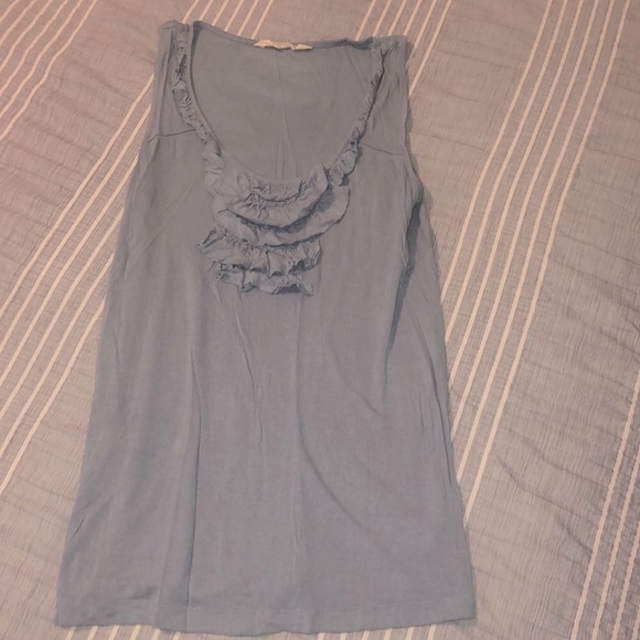 Old Navy Tops - 🙋🏻‍♀️🛍ALL ITEMS $4 EACH SALE🛍🌟{OLD NAVY} Ruffle Gray Blue Tank Top Blouse